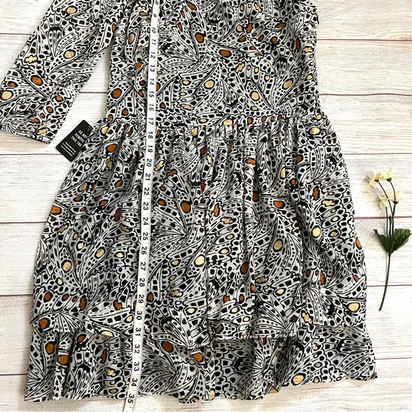 EXPRESS Rachel Zoe Printed One Shoulder Ruffle Mini Dress - Picture 15 of 16